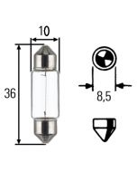 ŽARULJA 12V 5W SULFIDNA 10x36