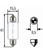 ŽARULJA 24V 10W SULFIDNA 41mm HELLA