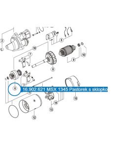 ZUPČANIK MSX1345 AZF 12V 4,2KW