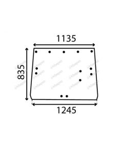 STAKLO KABINE STRAŽNJE L36606 JD 4755